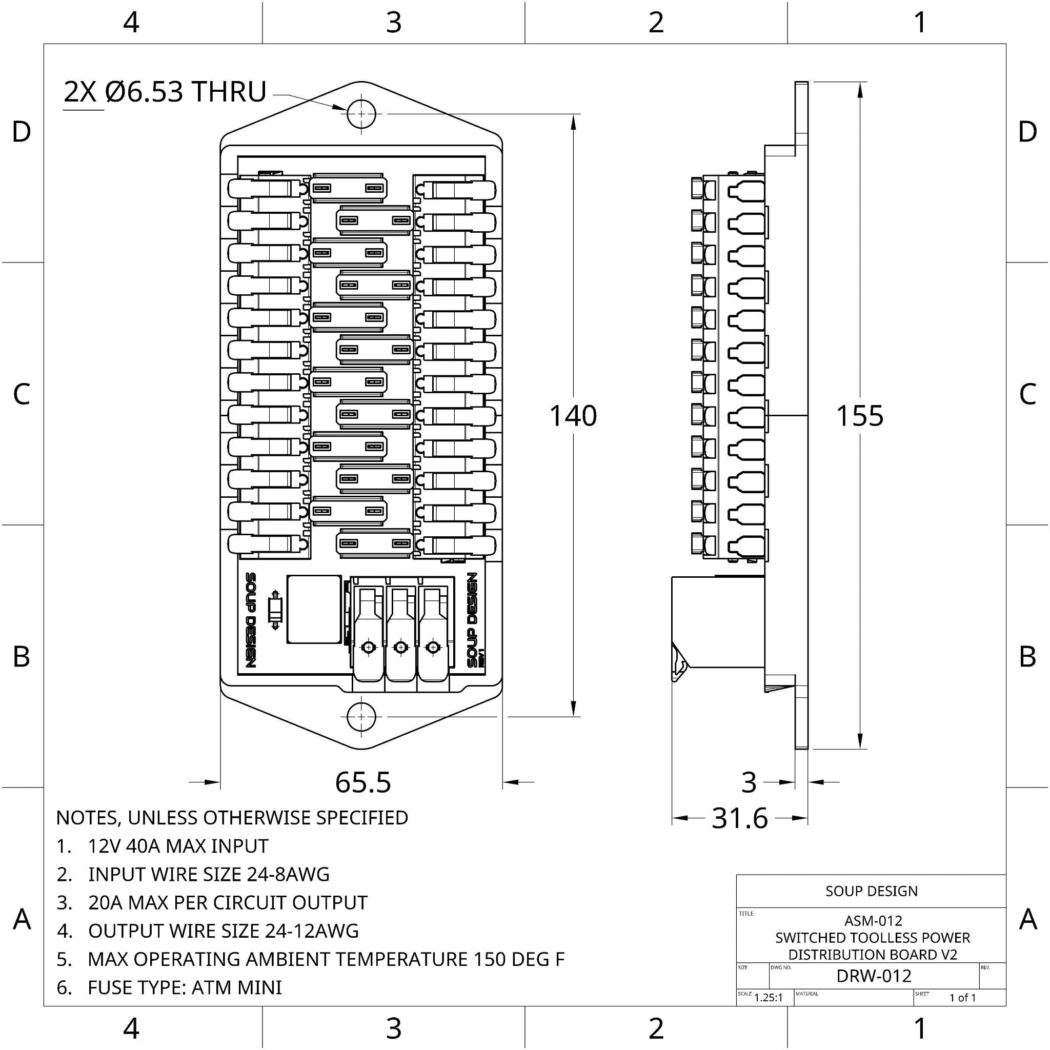 Toolless Fuse Block V2 (Switched)